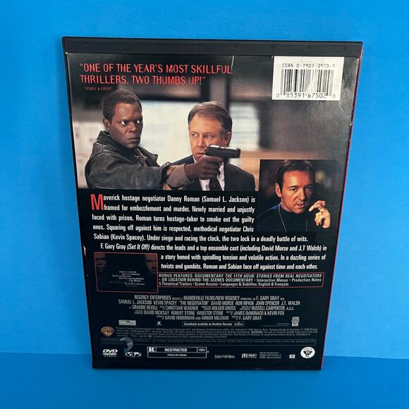 The Negotiator DVD (1998) Samuel L. Jackson Kevin Spacey Thriller Action - Picture 2 of 6